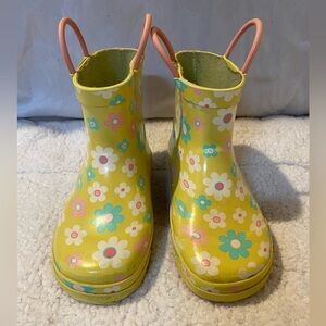Floral rain boots